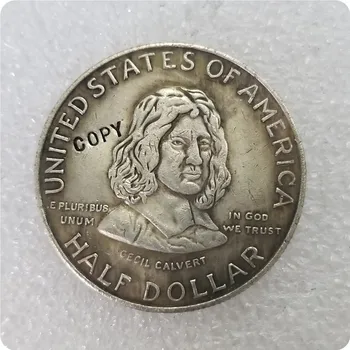1934 Maryland Atminimo Pusę Dolerio KOPIJUOTI progines monetas-monetos replika medalis monetų kolekcionieriams